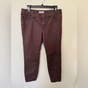 Free People Leopard Print Jeans Size 30